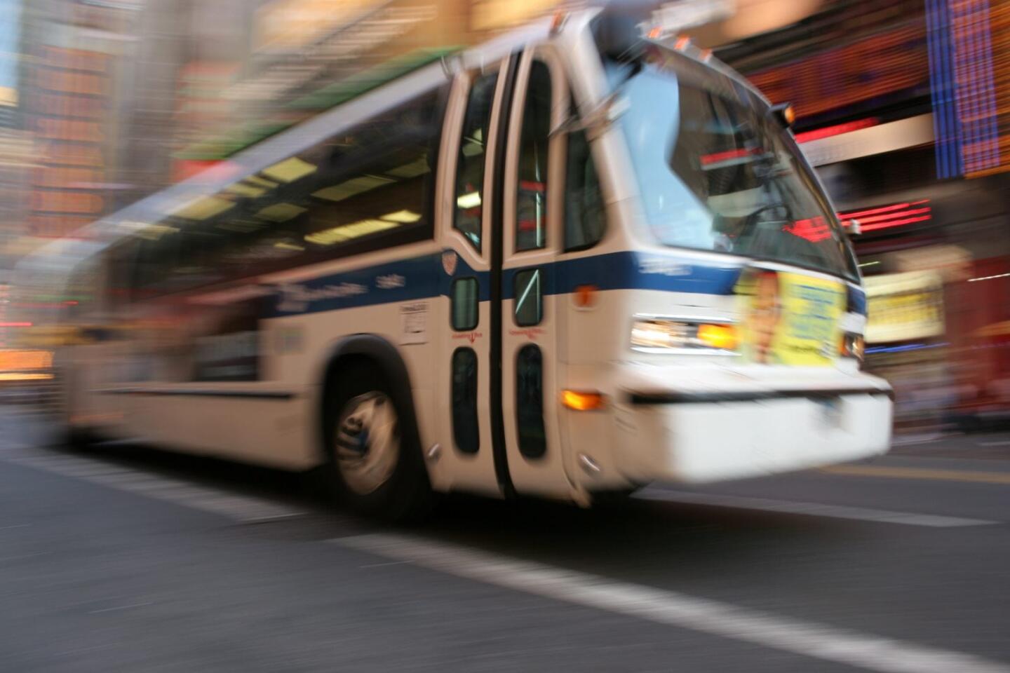 Bus driving by