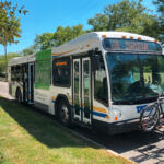 TARTA bus with a bike on the front