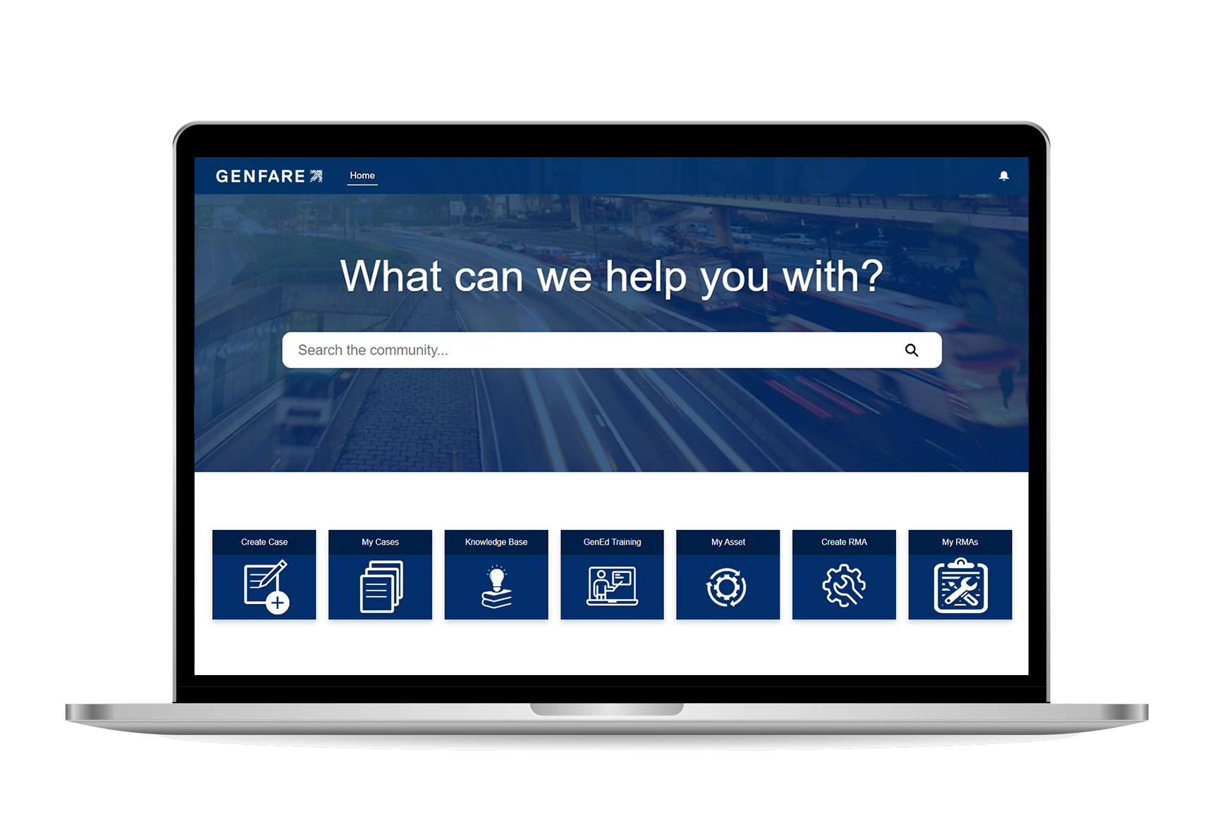 Genfare Customer Portal Home Home page for Genfare Customer Portal