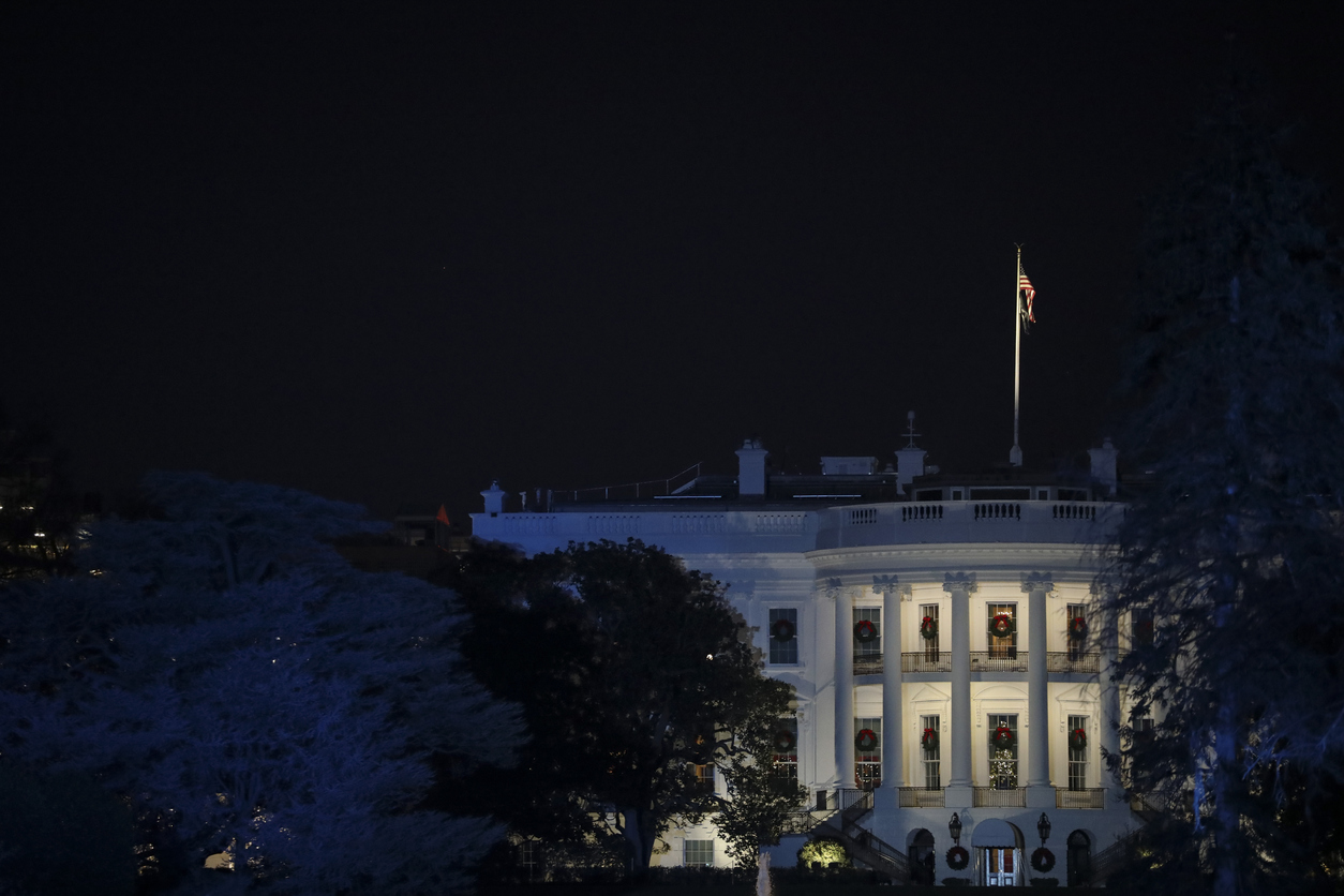 The White House at night, Washington, D.C