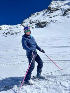 Jeffrey Hanft skiing